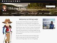 Tablet Screenshot of hikinglady.com